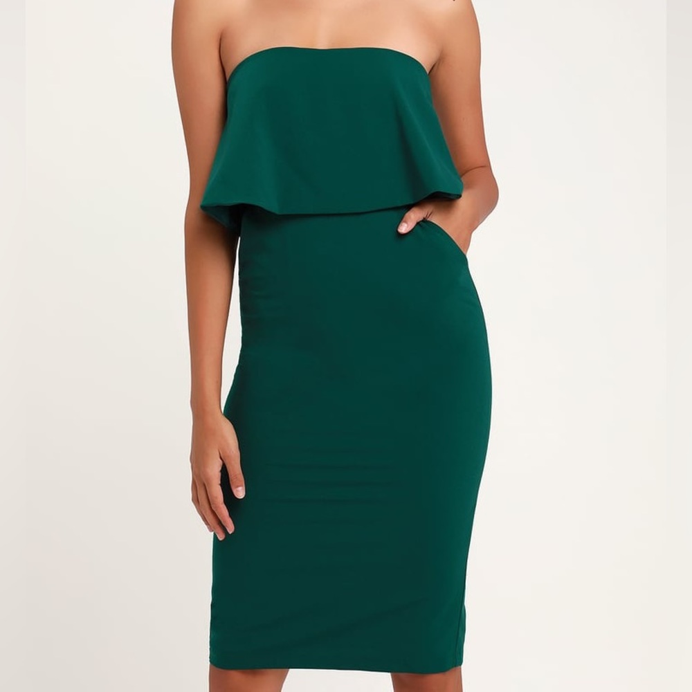 Strapless Midi Dress